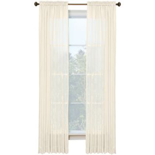 Style Selections Kenna 84 in Ivory Polyester Rod Pocket Single Curtain Panel