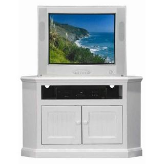 Coastal Value Priced Corner TV Cart in Bright White (Soft White)