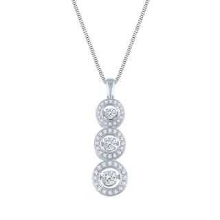 Auriya 14k White Gold 1ct TDW Dancing Stone Diamond Necklace (H I, I1