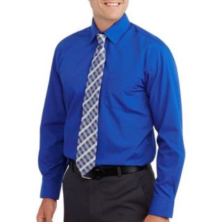 Big Men's Solid Dress Shirt with Matching Tie