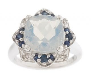 Sterling 3.00 ct tw Opal & Sapphire Ring —