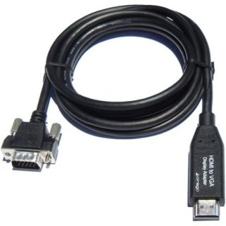 Cirago HDM2VGA06BLK HDMI to VGA Display Adapter Cable, 6', Black
