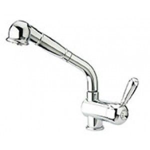 Whitehaus WH64566 C Metrohaus single hole faucet with pull out spray head and lever handle   Polished Chrome
