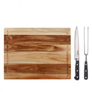 Cuisinart 3 piece Forged Carving Set with Cutting Board   7658676