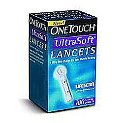 OneTouch UltraSoft Lancets 28 Gauge Box Of 100