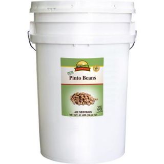 Augason Farms Emergency Food Pinto Beans, 41 lb