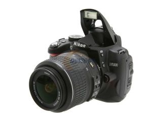 Open Box: Nikon D5000 Black 12.3 MP Digital SLR Camera w/AF S DX Nikkor 18 55mm f/3.5 5.6G VR Lens