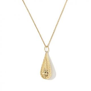 Michael Anthony Jewelry® 10K Diamond Cut Teardrop Pendant with 17" Chain   7766159