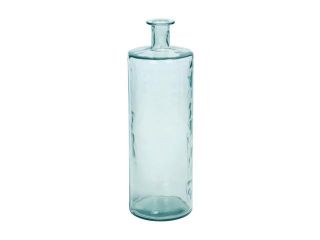 Woodland Import Stylish Glass Vase Cylindrical Shape with a Fluted Neck 92979