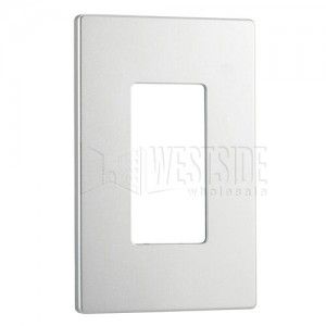 Cooper 9521SG Electrical Wall Plate, Aspire Mid Sized Screwless, 1 Gang   Silver Granite