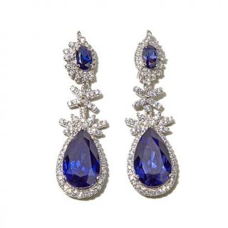 Victoria Wieck 19.38ct Absolute™ and Pear Simulated Tanzanite Sterling Si   7846230