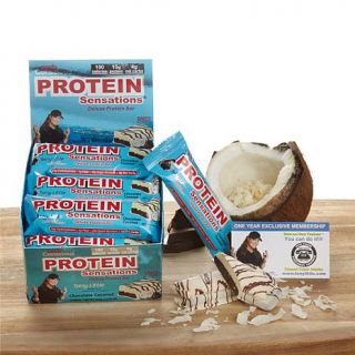 Tony Little 12 count 15 Gram Protein Sensations Bars with Personal Trainer Card   Chocolate Coconut Deluxe   8029754