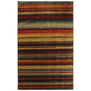 Mohawk Home Boho Stripe Brown and Multicolor Rectangular Indoor Tufted Area Rug (Common: 8 x 10; Actual: 96 in W x 120 in L x 0.5 ft Dia)