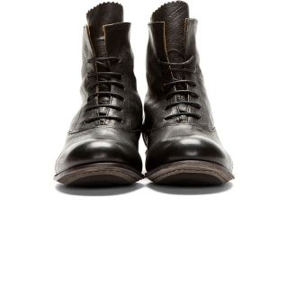 Fiorentini + Baker Black Leather Aziki Ankle Boots
