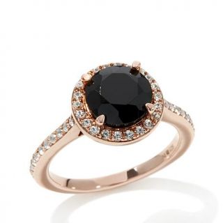 Rarities: Fine Jewelry with Carol Brodie Rose Vermeil 3ct Black Spinel & Wh   7790006