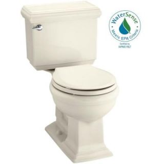 KOHLER Memoirs Classic 2 piece 1.28 GPF Round Toilet with AquaPiston Flushing Technology in Almond K 3986 47