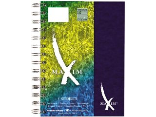 Roaring Spring 13205 Roaring Spring Maxim Notebook, College Rule, 7 x 5, 1 Subject, 80 Sheets/Pad, Assorted