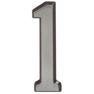 Whitehall Products 4 in. Brushed Nickel Number 1 12811