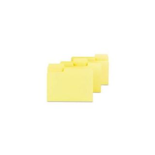 Smead 11984 SuperTab Colored File Folders  1/3 Cut  Letter  Yellow  100/Box