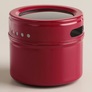 Red Magnetic Spice Storage Tin, Set of 12