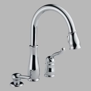 Delta Leland Single Handle Widespread Kitchen Faucet with Soap