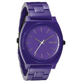 Nixon Womens Kenzi A4031675 Purple Leather Quartz Watch
