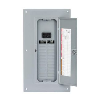Square D Homeline 125 Amp 24 Space 48 Circuit Indoor Main Plug On Neutral Breaker Load Center with Cover HOM2448M125PC