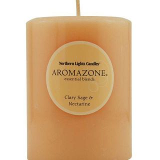 Essential Blend Calry Sage and Nectarine Pillar Candle