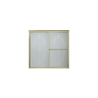 Sterling by Kohler Deluxe 59.375'' W x 56.25'' H Bypass Patterned Bath Door   Right to Left Open