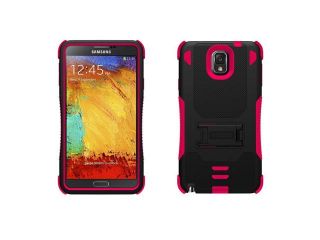 Beyond Cell Tri Shield Durable Hybrid Hard Shell & Silicone Skin Gel Case for Samsung Galaxy Note 3 with Retail Packaging 1 pack + FREE Screen Protector 2013   Black/Hot Pink