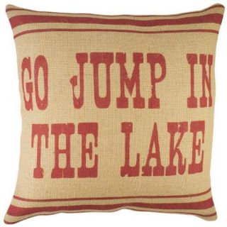 TheWatsonShop ''Go Jump in the Lake'' Burlap Throw Pillow