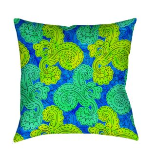 Thumbprintz Funky Florals Paisley Royal Blue Indoor/ Outdoor Pillow