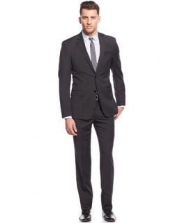 DKNY Charcoal Grid Extra Slim Fit Suit   Suits & Suit Separates   Men