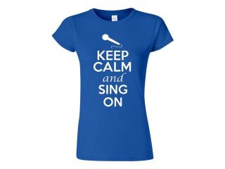 Junior Keep Calm and Sing On T  Shirt Tee