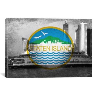 iCanvas Flags Staten Island Ferry Graphic Art on Canvas
