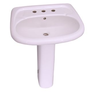 Barclay Flora 32.5 in H White Vitreous China Pedestal Sink