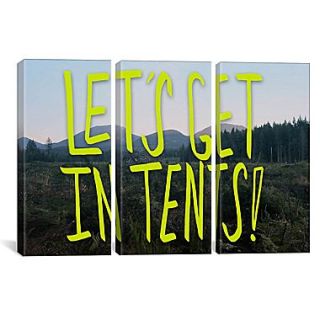 iCanvas Leah Flores Lets Get In Tents 3 Piece on Wrapped Canvas Set; 40 H x 60 W x 1.5 D