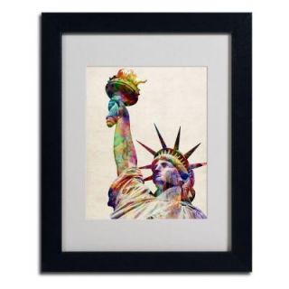 Trademark Fine Art 11 in. x 14 in. Statue of Liberty Matted Framed Art MT0189 B1114MF