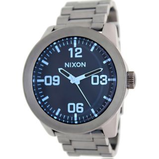 Nixon Mens Corporal Ss A3461427 Grey Stainless Steel Quartz Watch