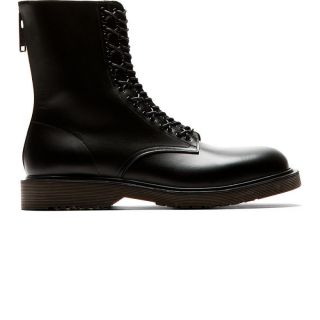 Undercover Black Overlaced Combat Boots