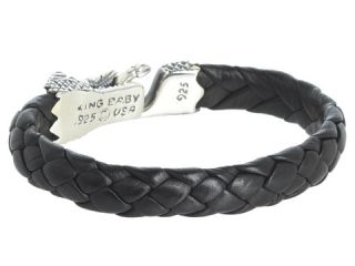 King Baby Studio Leather Bracelet With Small Dragon Clasp