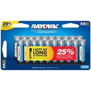 Rayovac AA Value Pack, 20pk