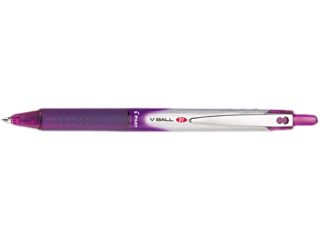 Pilot 26210 VBall Roller Ball Retractable Liquid Pen, Purple Ink, Fine