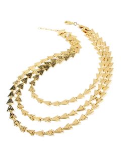 Gold Triangular Bib Necklace by Amrita Singh