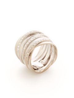 Estate White Gold & Diamond Overlapping Multi Band Ring by Piranesi of Aspen