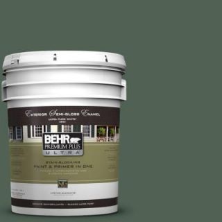 BEHR Premium Plus Ultra 5 gal. #BXC 60 Pasture Green Semi Gloss Enamel Exterior Paint 585305