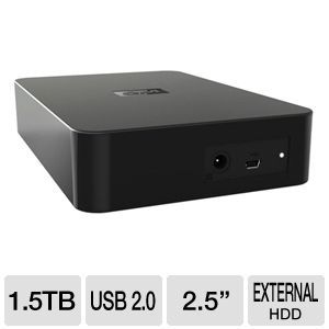 WD Elements Desktop External Hard Drive   1.5TB, USB 2.0   WDBAAU0015HBK NESN