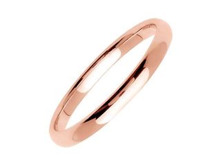 18K Rose Gold Womens Traditional Classic Wedding Band (2mm)