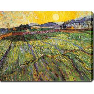 Vincent van Gogh Enclosed Field with Rising Sun Saint Remy Oil on