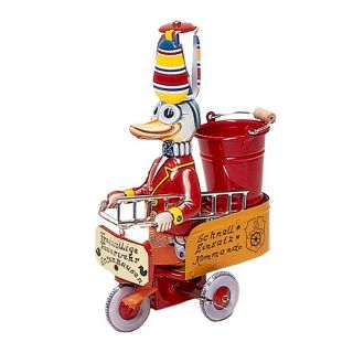 Alexander Taron Wind Up Fireman Duck on Trike